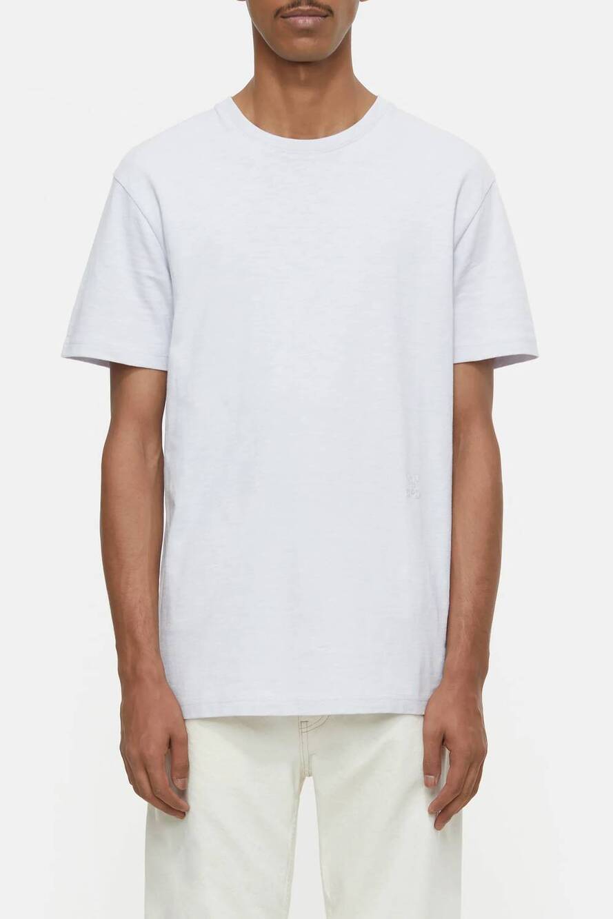 NEW CLOSED organic cotton classic slub short sleeve t-shirt in fog grey
